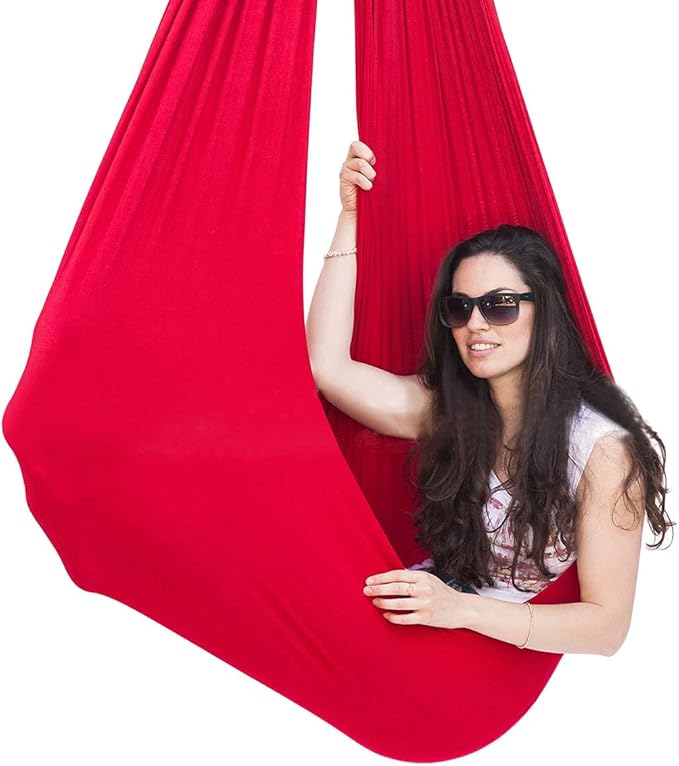 Sensory Swing for Adults Therapy Swing for Kids Indoor Outdoor Calming Snuggle Hammock Durable Fabric Swing for Autism ADHD Aspergers and Sensory Integration