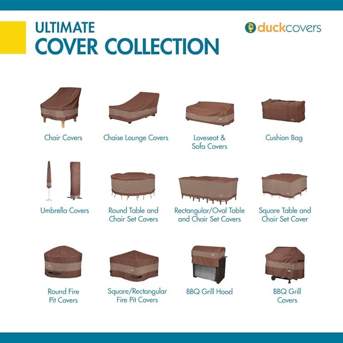 DUCKCOVERS Ultimate Waterproof 32 Inch Patio Adirondack Chair Cover, Patio Furniture Covers