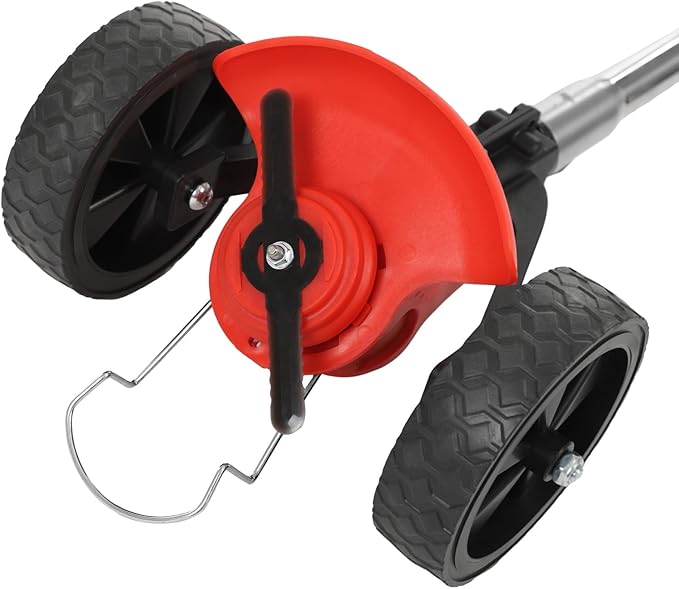 21V Electric Weed Trimmer with 2 Batteries, Cordless String Grass Cutter for Lawn Maintenance, Red, Adjustable Height, Lightweight for Homeowners