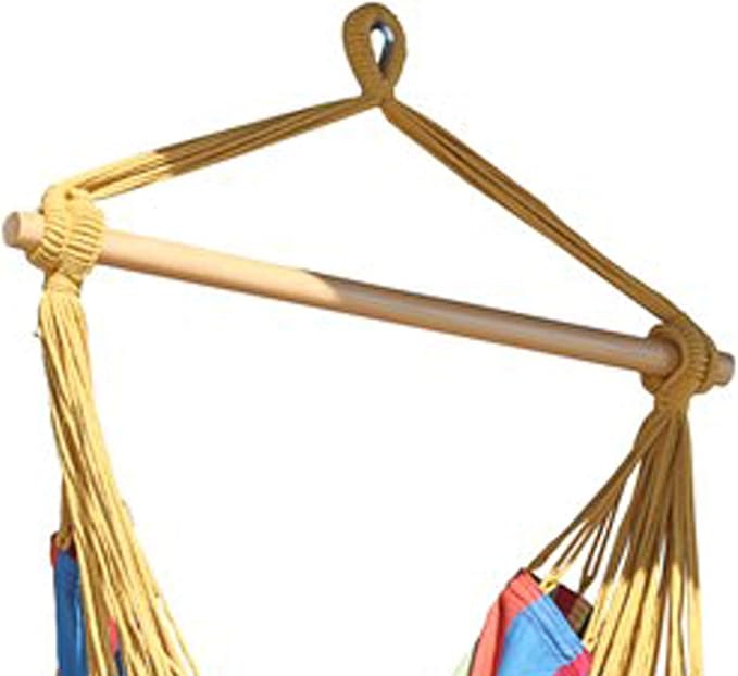 Vivere Cotton Hammock Chair with Hardwood Spreader Bar - 250 lb Capacity (Paradise)