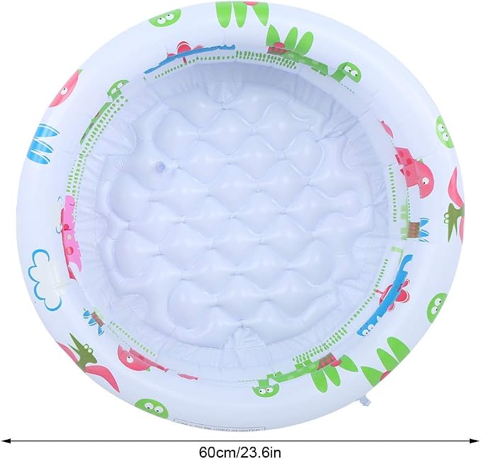 Baby Pool, 23.6 Inch Inflatable Toddler Swimming Pool Kiddie Pool, Mini Pool with Thickened PVC Material for Outdoor Indoor Bathroom Living Room