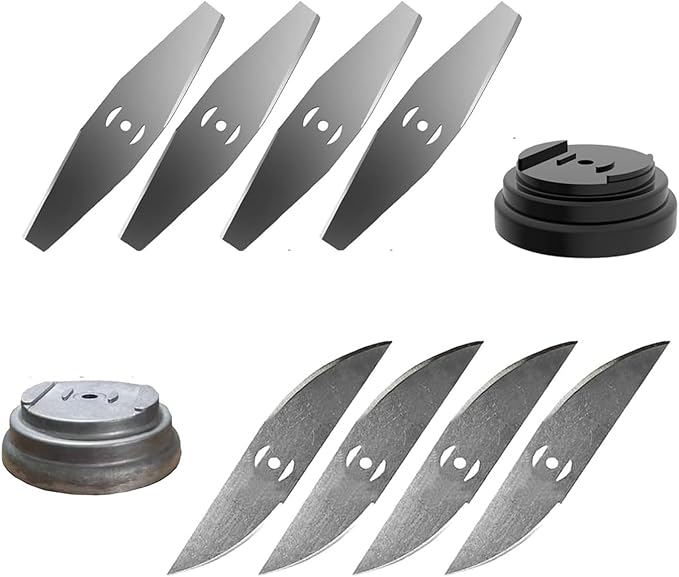 Replacement Weed Wacker Blades, Metal S Type 6" Fits 0.2" Arbor, Set of 4