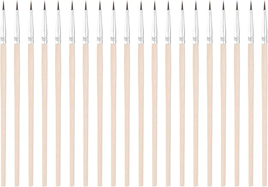 M METERXITY 20-Pack Pollinator Brush, 0.24inch/0.6cm Wooden Vegetable Pollinator Pen Manual Pollination Tool for Gardening/Greenhouse/Hydroponic Plants/Flowers [Beige]