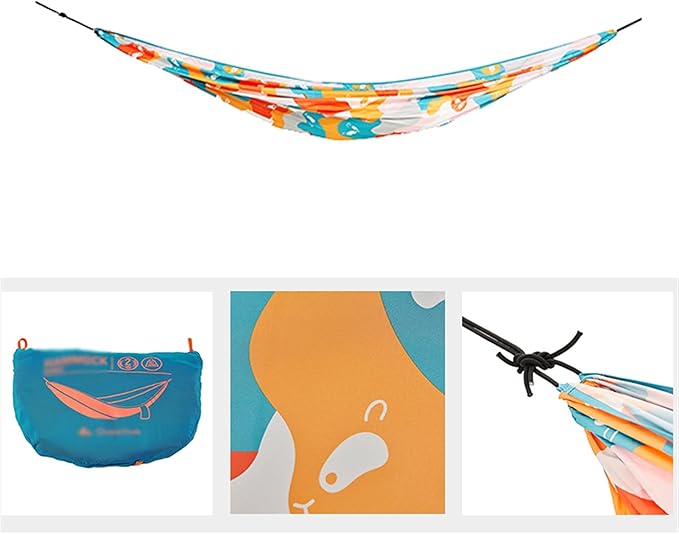 Camping Hammock, Outdoor Hammock Portable Large Hammock for Patio Yard Garden Multiples with Carrying Bag, Load Capacity Up to 200 Kg(B)