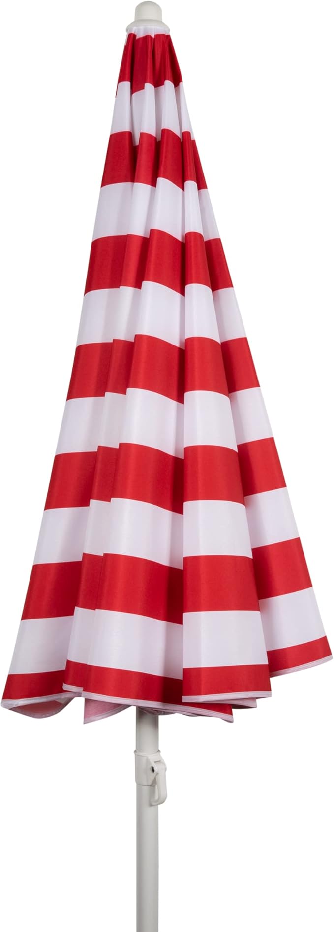 PICNIC TIME 5.5 Ft Portable Beach Umbrella, Lightweight UV Protection Sunshade with Tilt Pole & Carry Bag, Outdoor Canopy Umbrella for Beach, Sand, Pool, Patio, Camping, Travel, or Backyard Shade, (Red & White Cabana Stripe)