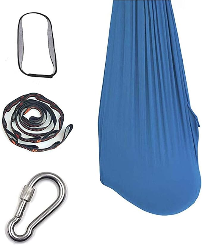 Kids Therapy Swing for Indoor Outdoor Hanging Hammock Elastic Cuddle Swing Up to 200kg for Children Sensory Integration (Color : Red, Size : 100 x 280 cm)