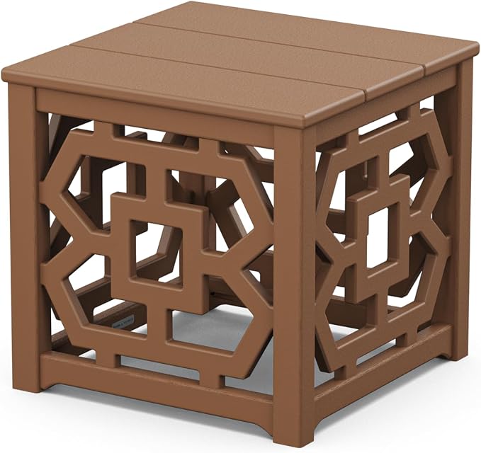 Martha Stewart by POLYWOOD® Chinoiserie Accent Table in Teak