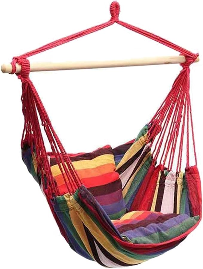 Compatible for Indoor Travel Bedroom Garden Fabric Camping Rope Bed 120KG Hammock Swings Swing Seat Hanging Chair(A(30cm))