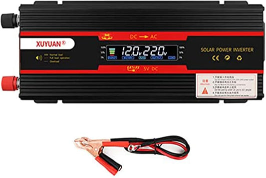 3000W 4000W 6000W Car Inverter DC 12V 24V to AC 110V 220V Modified Sine Wave Power Voltage Converter with Smart Digital Display Screen,6000W-12V