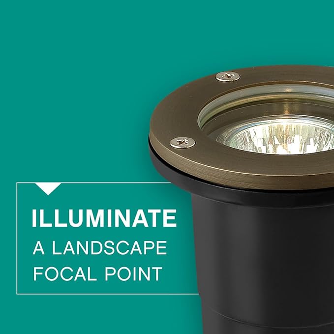 Hinkley Hardy Island 16701MZ Flat Top LED Well Light - Includes Wiring Kit & Anti-Corrosion PVC Burial Sleeve - Matte Bronze