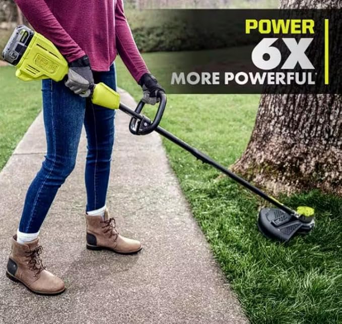 P20019BTL-AC0580PCL Fits for Ryobi 18V Brushless Whisper Series Cordless Battery String Trimmer w/Extra 5-Pack Pre-Cut Spiral Line (Tool Only)