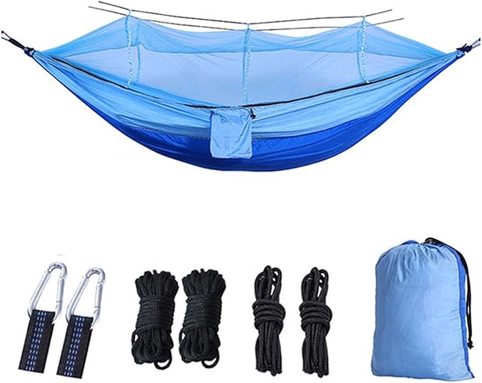 Hammocks for Outside 2 Person with Mosquito Net, Inside Hammock for Bedroom, Portable Hammock with Mosquito Net, Quick Dry Hammock, for Travel Patio Garden