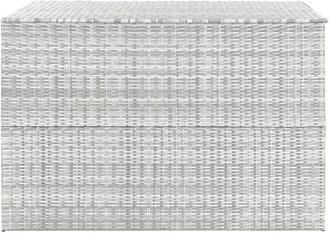 Patio Storage Box,Outdoor Toy Box,Outdoor Storage,Outdoor Cushion Storage, for Patio Furniture Cushion Storage Light Gray 59.1"x39.4"x39.4" Poly Rattan
