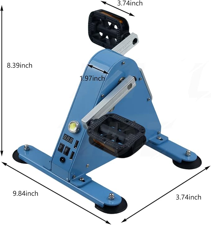 Portable Foot Pedal Generator, 50W/100W Hand Crank Generators with USB Interface/DC1-35V Output Fitness Bicycle Generator Charger