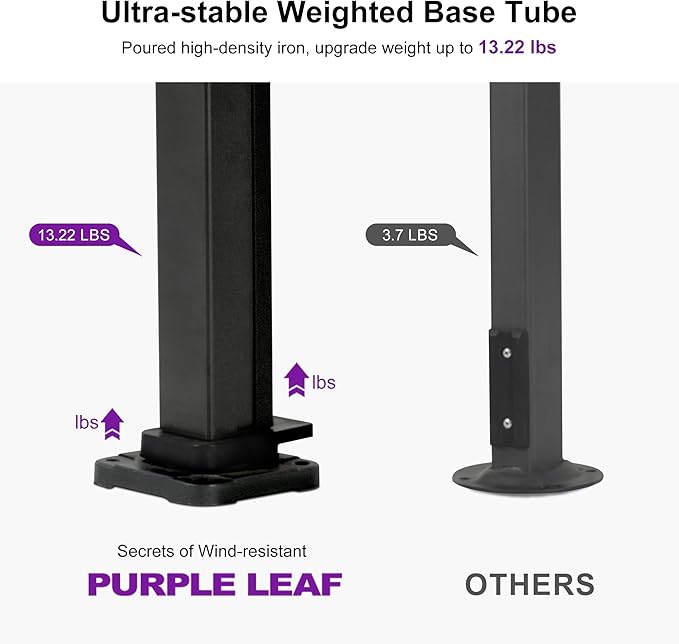 PURPLE LEAF 11' X 15' Rectangle Patio Umbrella Large Cantilever Outdoor Aluminum Offset Umbrella with 360° Rotation Cantilever Umbrella with Base Included for Garden Deck Backyard Pool Turquiose Blue