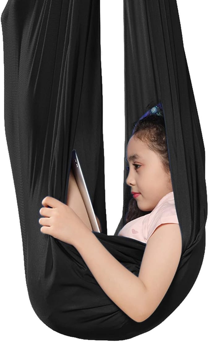 Sensory Swing for Adults Therapy Swing for Kids Indoor Outdoor Soothing Calming Snuggle Hammock Durable Soft Fabric Swing Help Children with Sensory Needs