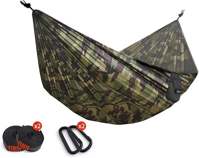 Camping Hammock, Camping Hammock Double & Single 260×140cm Portable Hammocks Lightweight Nylon Parachute Hammocks for Backpacking, Travel, Beach, Backyard, Patio, Hiking(#1)