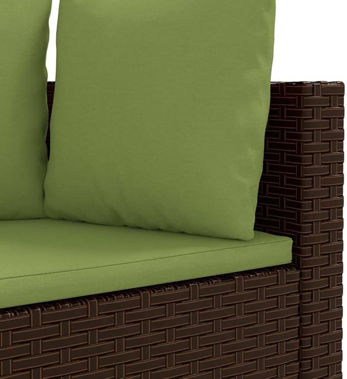 Outdoor Seating Furniture,Outdoor Conversation Sets,6 Piece Patio Sofa Set with Cushions Brown Poly RattanSuitable for Patio, Garden, Gazebo Low