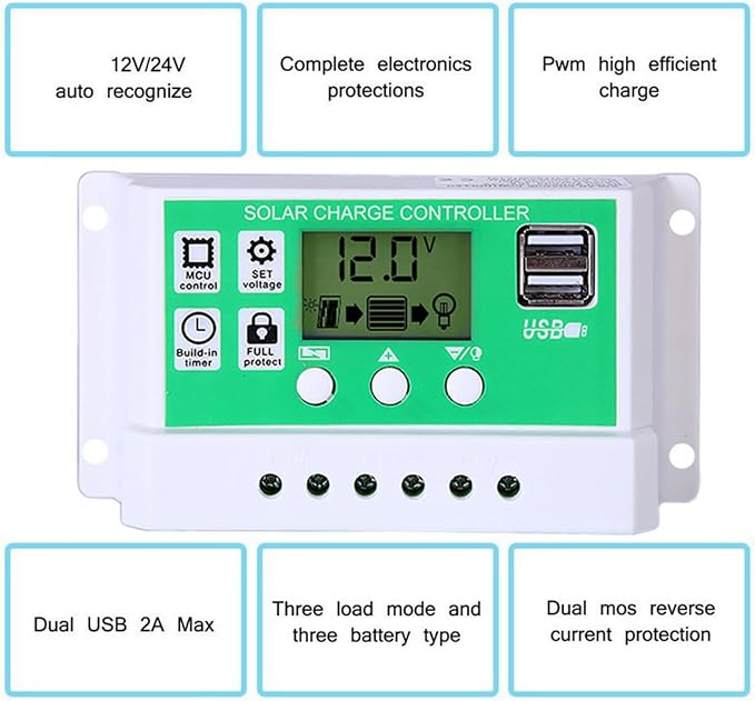 6000W Solar Generator Kit - Portable Off-Grid Power System with 12V to 110V/220V Inverter, 75W Foldable Solar Panel, Dual USB & 4 USB Ports, 50A Controller for Home & Outdoor (Yellow)