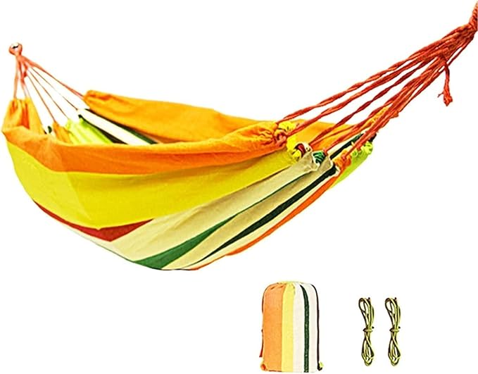 Hammock, Portable Camping Hammock, Fabric Hammock - Outdoor Hammock, Perfect for Camping Outdoor/Indoor Patio Backyard (Color : Blue)