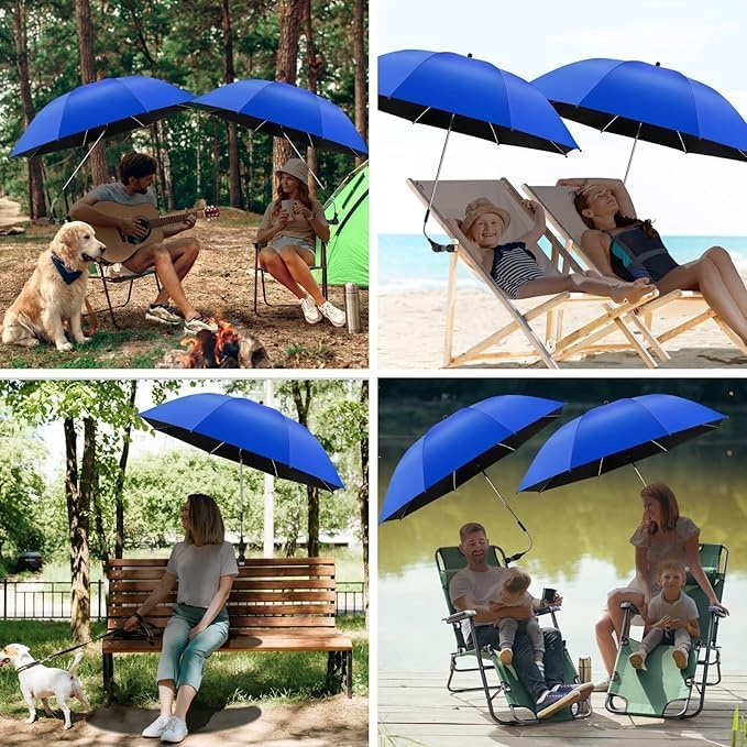 Beach Umbrella, 360 ° Chair Umbrella with Clamp, UPF50+ Shade for Beach, Sand, Patio, Yard (Not Includ Chair)