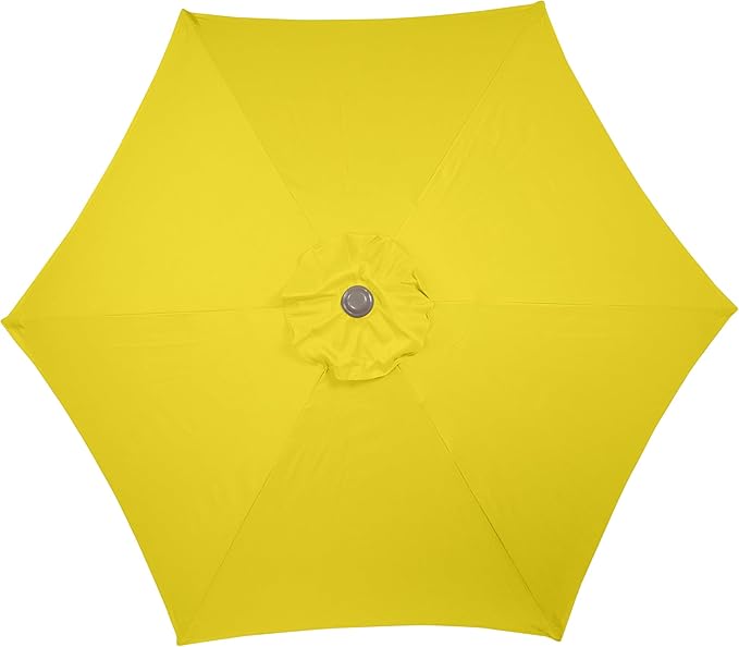 Northlight 7.5ft Outdoor Patio Market Umbrella with Hand Crank, Yellow