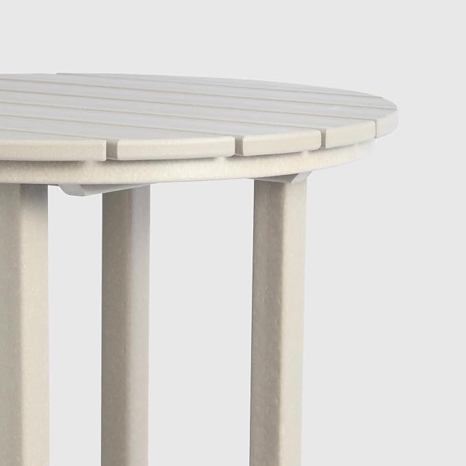 WestinTrends Malibu 37" Counter Height Round Outdoor Patio Bistro Bar Table, Sand