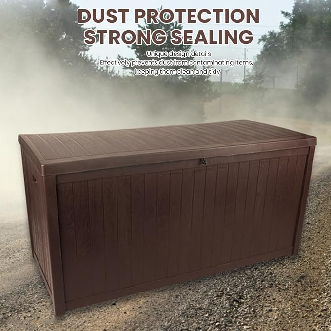 Large Outdoor Storage Boxes Lockable Garden Storage Box Waterproof Deck Box for Furniture Outside Cushions Gardens Pool Tools