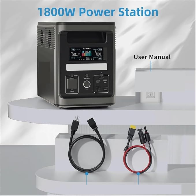 Portable Power Generator, Portable Power Supply, EP1800 1536Wh, Battery With 3x1800W For Outdoor Camping RV Home