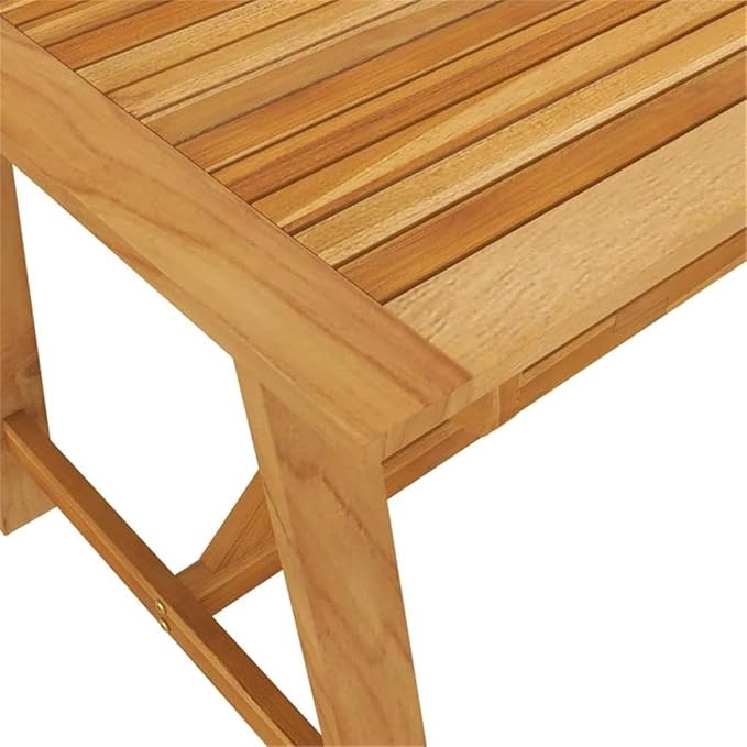 Afuera Living 7-Piece Patio Dining Set, Solid Acacia Wood Table, Powder-Coated Metal Frame, Oiled Gray Finish, Cushioned Rattan Chairs, Weather-Resistant Outdoor Seating for Garden or Backyard Use