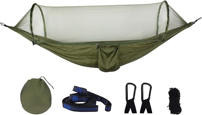 Hammocks for Outside, Travel Portable Lightweight Hammock, Camping Hammock, Parachute Nylon Hammock for Outsides Backpacking Beach Backyard Patio Hiking