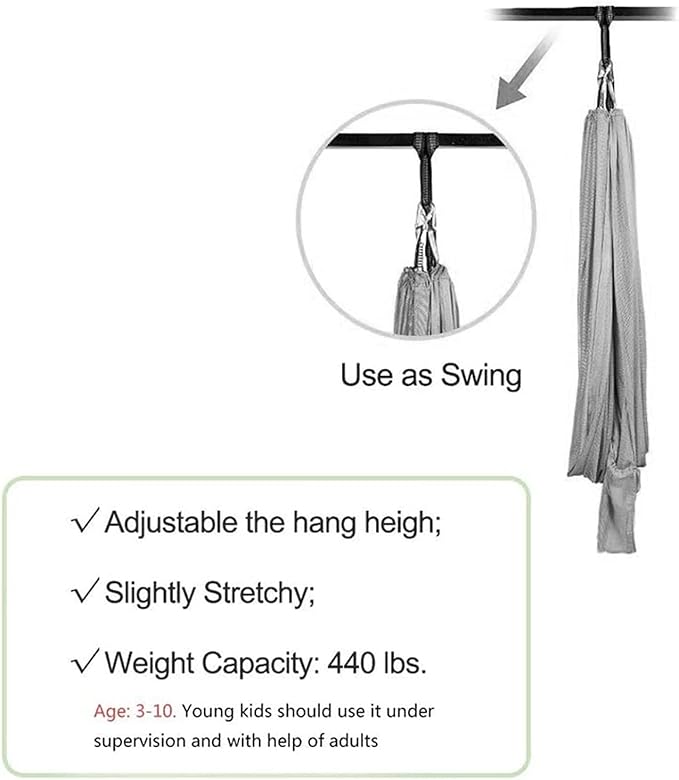 Indoor Therapy Swing Chair for Adults Autism, Cuddle Yoga Hammock Ideal for ADHD Aspergers and Sensory Integration Snuggle 440lbs Load Capacity (Color : Orange, Size : 150x280cm/59x110in)