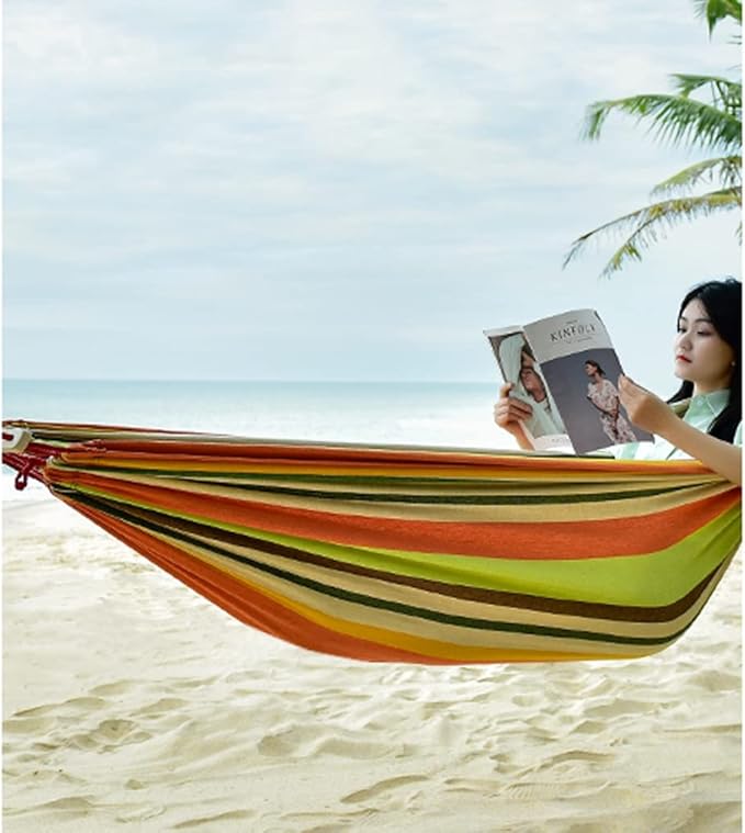 Outdoor Hammock Anti-Rollover Travel Camping Portable Hammock Hanging Chair Outdoor Portable Camping Travel Equipment (Color : Red, Size : 190 * 80cm)