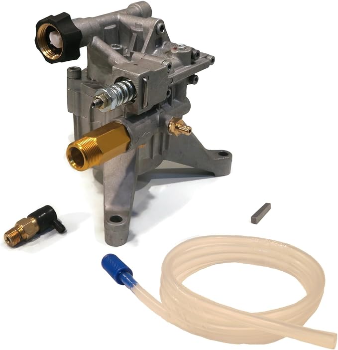 The ROP Shop 2800 PSI Vertical Aluminum Head Power Pressure Washer Water Pump, HIM-308653052 FH, 2.3 GPM, 7/8" Shaft with Keyway & Chemical Hose
