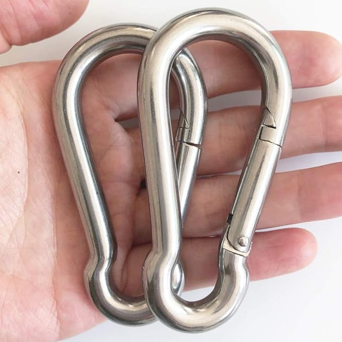 Hammock Hanging Kit, Heavy Duty Swing Hangers Eye Hooks for Hanging Swing Stainless Steel Hammock Hook Carabiner Set Swing Hardware for Yoga Chair Indoor Outdoor