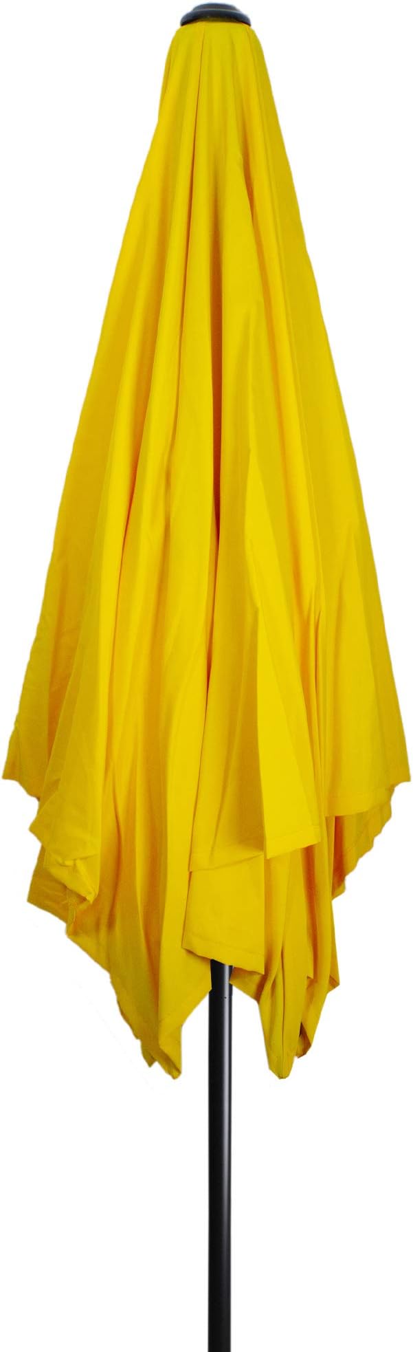 Northlight 8.85ft Outdoor Patio Lotus Umbrella with Hand Crank, Yellow