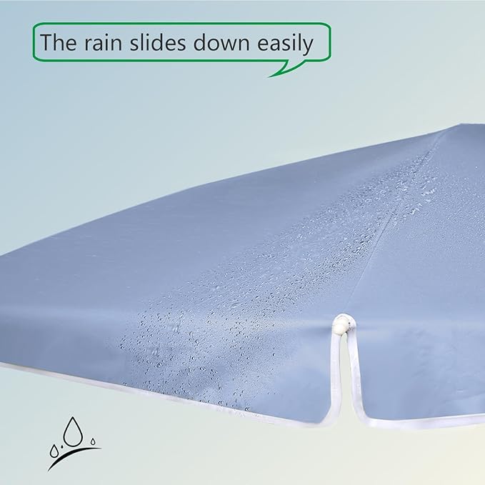 Foldable Outdoor Umbrella With Side Curtain For Privacy And Sun Protection, Patio Umbrella, For Beach Patio Garden Poolside Backyard(Apricot,Enlarged version)