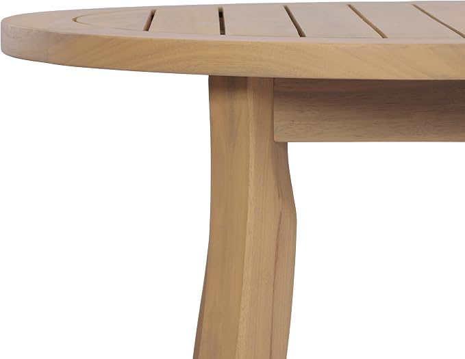 Christopher Knight Home Chuse Acacia Wood Dining Table Set for 6, Solid Wood Outdoor Dining Set for 6, 7 Piece Oval Patio Dining Table and Chair Set with Wicker Seat & Back, Light Brown + Light Teak