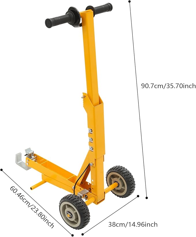 Lawn Mower Lift, 800 lbs Capacity, Manual Freestanding Lawn Mower Lift Tool with Spring-Loaded Lift Tooth & Foot Pedal for Garden Tractors, Lawn Mowers, All-Terrain Vehicles