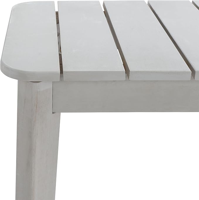 SAFAVIEH Outdoor Collection Europa Grey Acacia Wood 3-Piece Bench Dining Set with Umbrella Hole