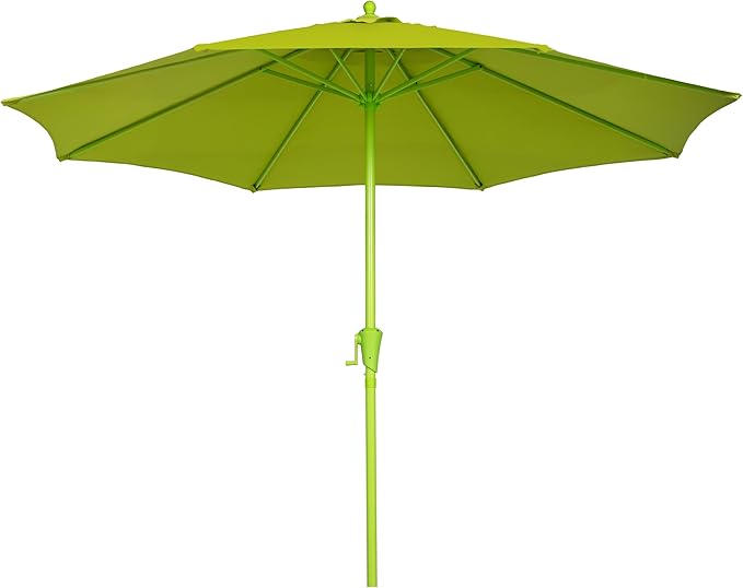 Sunnyglade 9FT Outdoor Patio Umbrella, Market Table Umbrella with 8 Sturdy Ribs and Crank System, Fade-resistant & Waterproof for Garden Backyard Poolside Deck