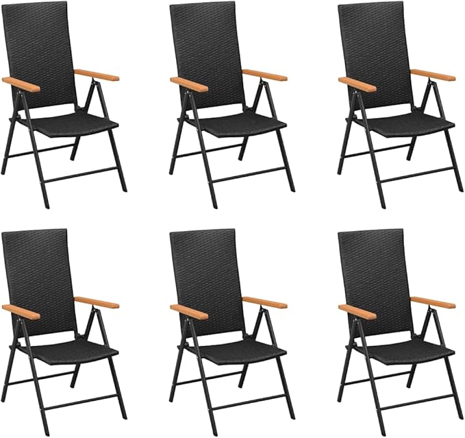 7 Piece Patio Dining Set, Sectional Sofa Patio Conversation Set Porch Furniture Set Outdoor Lounge Sets for Piazza Poolside Exhibition Negotiation Area Black and Brown