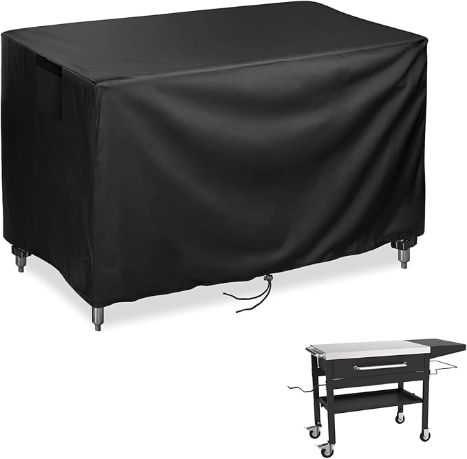 Outdoor Prep Table Cover,46 inch Waterproof Outdoor Grill Cart Cover Pizza Oven Table Cover,Patio Rectangle Furniture Cover - 46 x 23 x 32 Inch