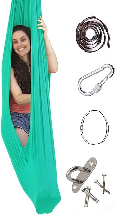 Indoor Therapy Swing Kids Snuggle Swing with Special Needs Cuddle Hammock for Children Adults Autism, ADHD, Aspergers Sensory Integration Easy to Install