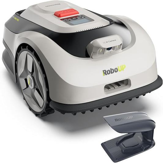 Raccoon 2 SE Robot Lawn Mower with Garage, Auto Mapping Robotic Lawnmower for 0.15 Acre with APP Control, Vision Navigation, 20°Slope, Ideal Robot Mower for Small Lawns