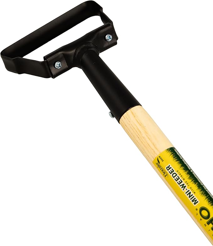 Flexrake Hula Hoe 500W Hand Weeder – 16 Inch Oscillating Stirrup Hoe Garden Tool, Wood Handle with Rubber Grip, Manual Weed Cutter & Cultivator for Flower Beds, Vegetable Gardens & Soil Loosening Tool