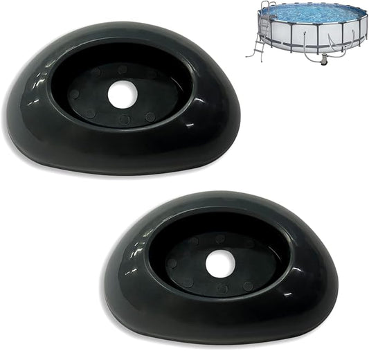 2 Pcs Footing Leg Cap Above-Ground Pool Replacement for Bestway Steel Pro MAX & Power Steel 16Ft /18Ft x 48In Frame Pool, Bestway P61802 Footing Leg Cap Grey