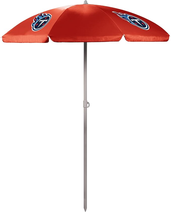 PICNIC TIME NFL Picnic Table Portable Folding Table with Seats and Umbrella