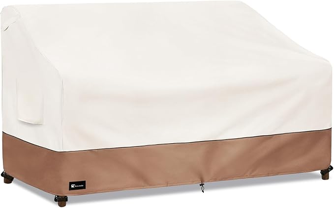 Outdoor Couch Cover for Patio Furniture - Heavy Duty Waterpoof All-Weather 3-Seater Patio Sofa Cover, 76"x32"x33" (Beige)