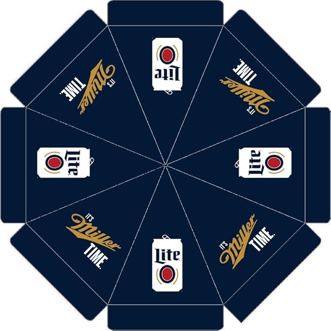 Miller Lite "It's Miller Time 9 Foot Beer Patio Umbrella Market Style